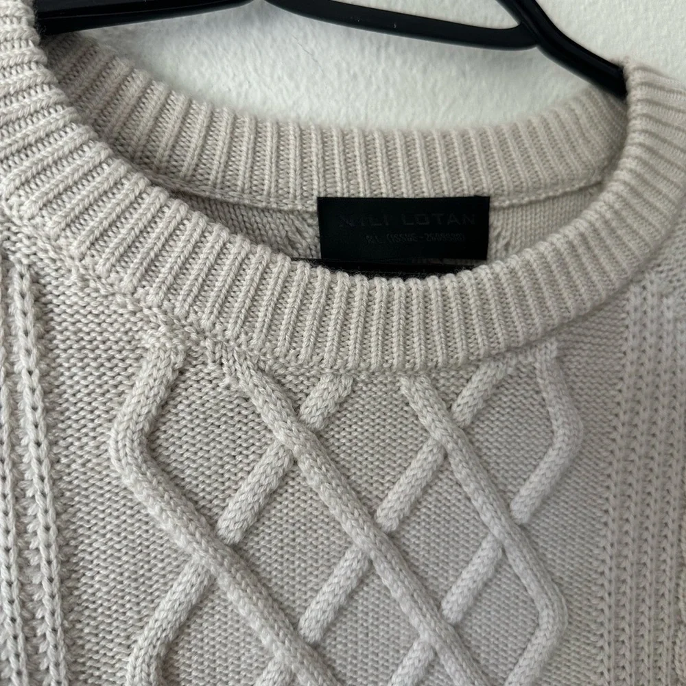 NILI LOTAN Coras Wool Cable-Knit Sweater - Picture 8 of 12